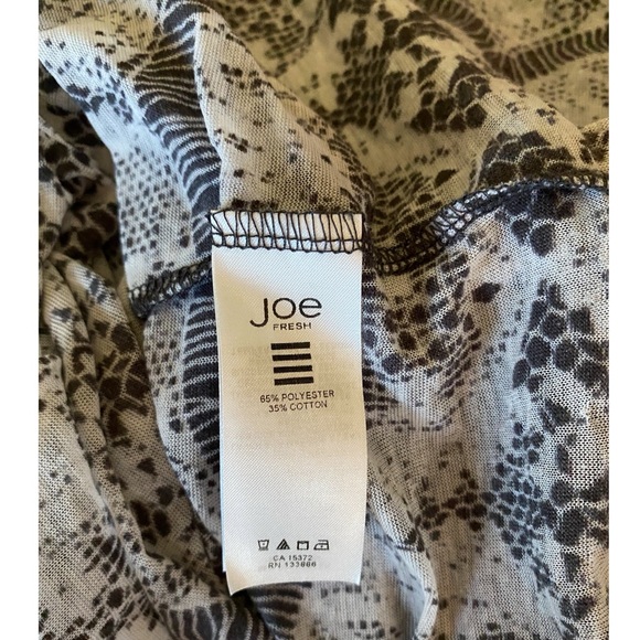 Joe Fresh Black & White see through top - Picture 4 of 5